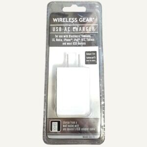 NWT Wireless Gear USB AC‎ Wall Charger Universal White Compact Model G0275 Brick